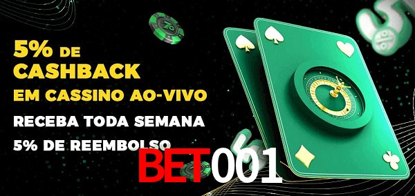 Promoções do cassino ao Vivo bet001